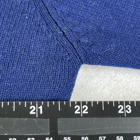 Vintage SNOW LOTUS Mens 44/L/XL Blue Multi Cashmere Fair Isle V-Neck Sweater - Picture 5 of 14